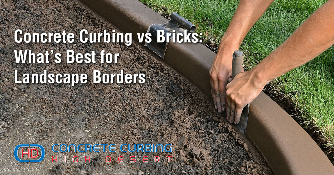 Concrete Curbing Vs Bricks What S, Cement Landscape Border